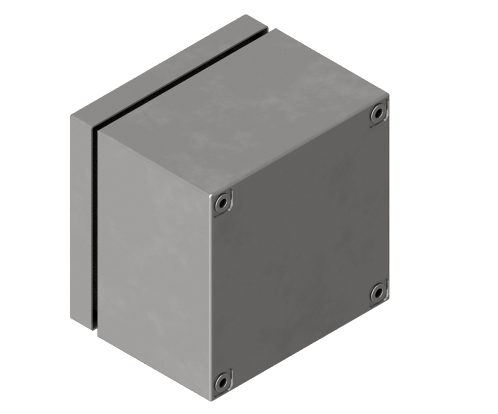 316L Stainless Steel Terminal Box 200Hx200Wx120D - 1.2mm - with nutserts