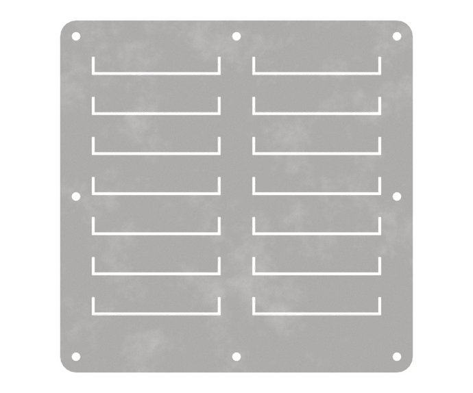 316L Stainless Steel 220 x 220mm Louver Vent Kit (to suit fan size 171)