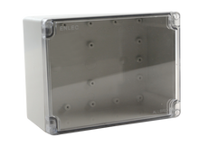 Load image into Gallery viewer, Polycarbonate Enclosure 200x150x90 Grey Base with Transparent Lid IP65
