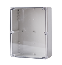 Load image into Gallery viewer, Polycarbonate Enclosure 300x230x100 Grey Base with Transparent Lid IP65
