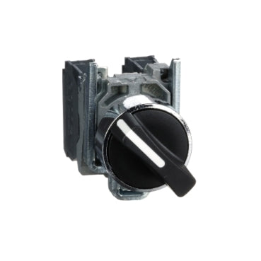 Schneider XB4BD25 - Selector switch, metal, black, 22mm, 2 positions, stay put, 1 NO+1 NC