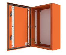 Load image into Gallery viewer, X15 Orange Powder Coated, Galvanised Mild Steel Enclosure 1000Hx600Wx250D - 1.5mm
