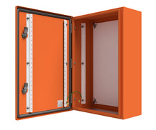 Load image into Gallery viewer, X15 Orange Powder Coated, Galvanised Mild Steel Enclosure 1200Hx800Wx250D - 1.5mm
