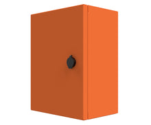 Load image into Gallery viewer, X15 Orange Powder Coated, Galvanised Mild Steel Enclosure 300Hx200Wx150D - 1.5mm
