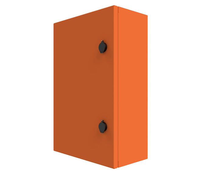 X15 Orange Powder Coated, Galvanised Mild Steel Enclosure 600Hx400Wx200D - 1.5mm