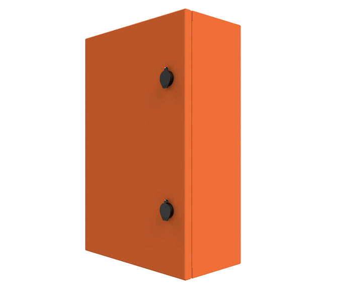 X15 Orange Powder Coated, Galvanised Mild Steel Enclosure 600Hx600Wx200D - 1.5mm