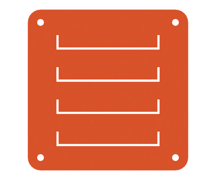 Mild Steel X15 Orange IP43 125x125mm Louver Vent Kit (to suit fan size 120x120)